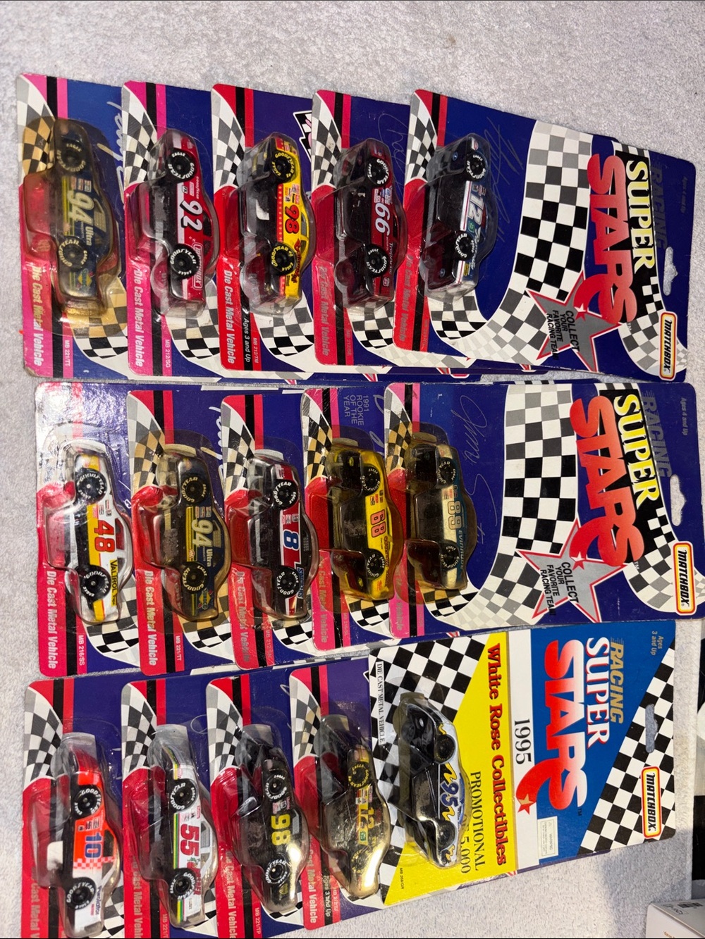 Matchbox Vintage white rose collectibles die cast cars